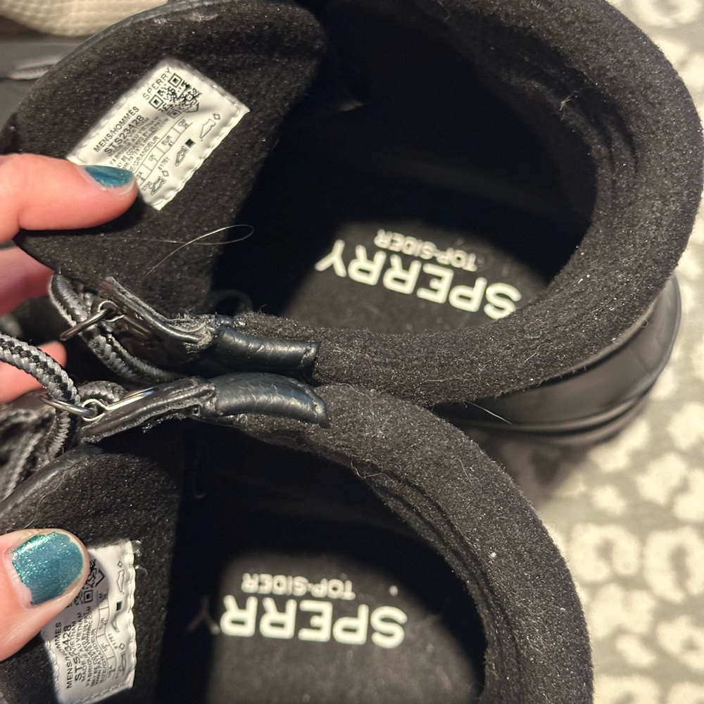 Sperry Black Waterproof Lace-Up Duck Boots - Picture 7 of 7